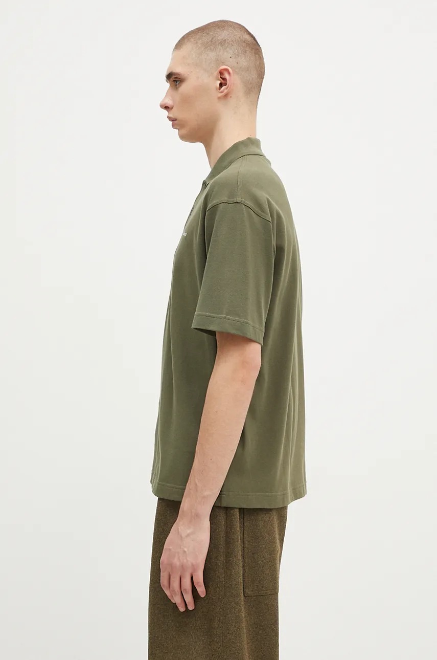 Хлопковое поло Barbour Dunand OS Polo Shirt цвет зелёный однотонное MML1426