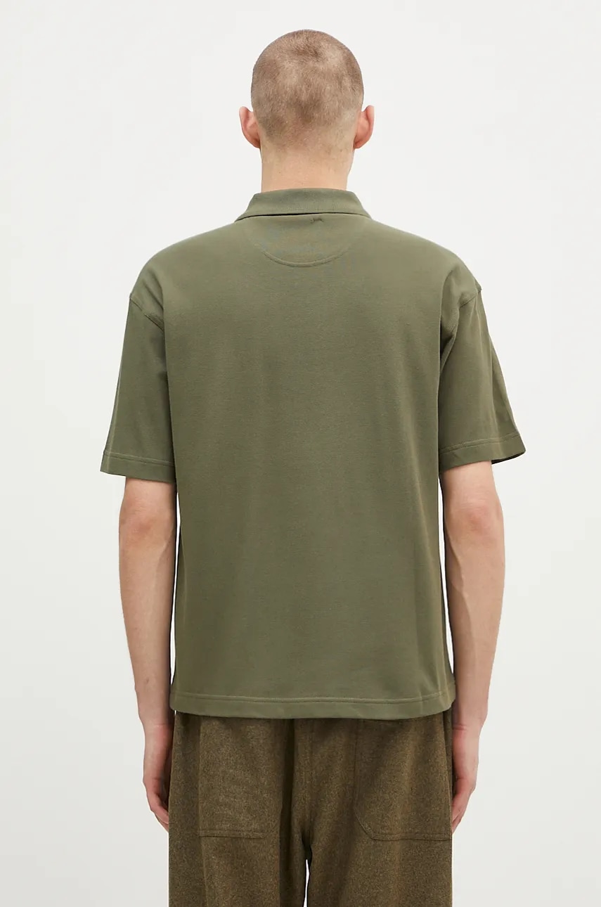 Barbour pamut póló Dunand OS Polo Shirt zöld, sima, MML1426 termék 2. képe