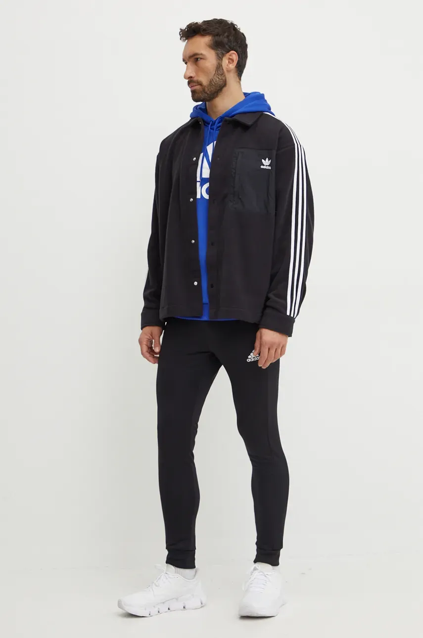 Рубашка adidas Originals мужская цвет чёрный relaxed IZ1834 Рубашка adidas Originals мужская цвет чёрный relaxed IZ1834