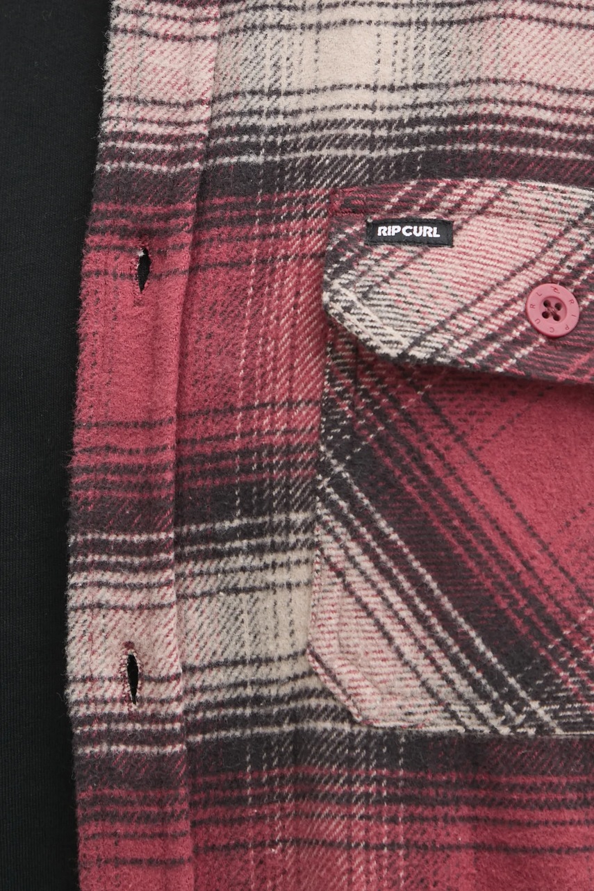 Βαμβακερό πουκάμισο Rip Curl COUNT ανδρικό, χρώμα: κόκκινο, 00JMSH φωτογραφία