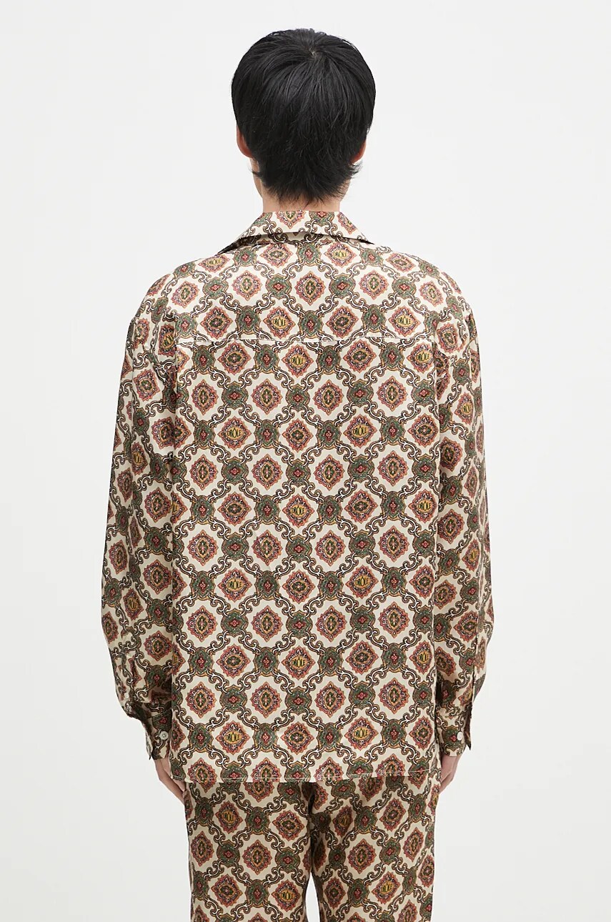 Drôle de Monsieur selyem ing La Chemise Renzo bézs, relaxed, E-SH187-SE006-BG termék 2. képe