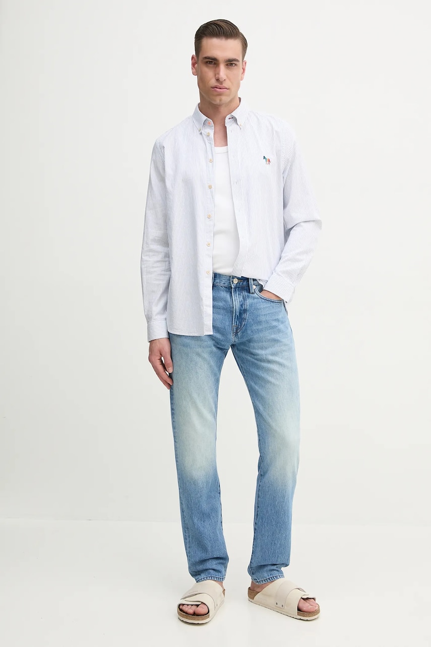 Хлопковая рубашка PS Paul Smith мужская regular воротник button-down M2R.708U.P22264 Хлопковая рубашка PS Paul Smith мужская regular воротник button-down M2R.708U.P22264