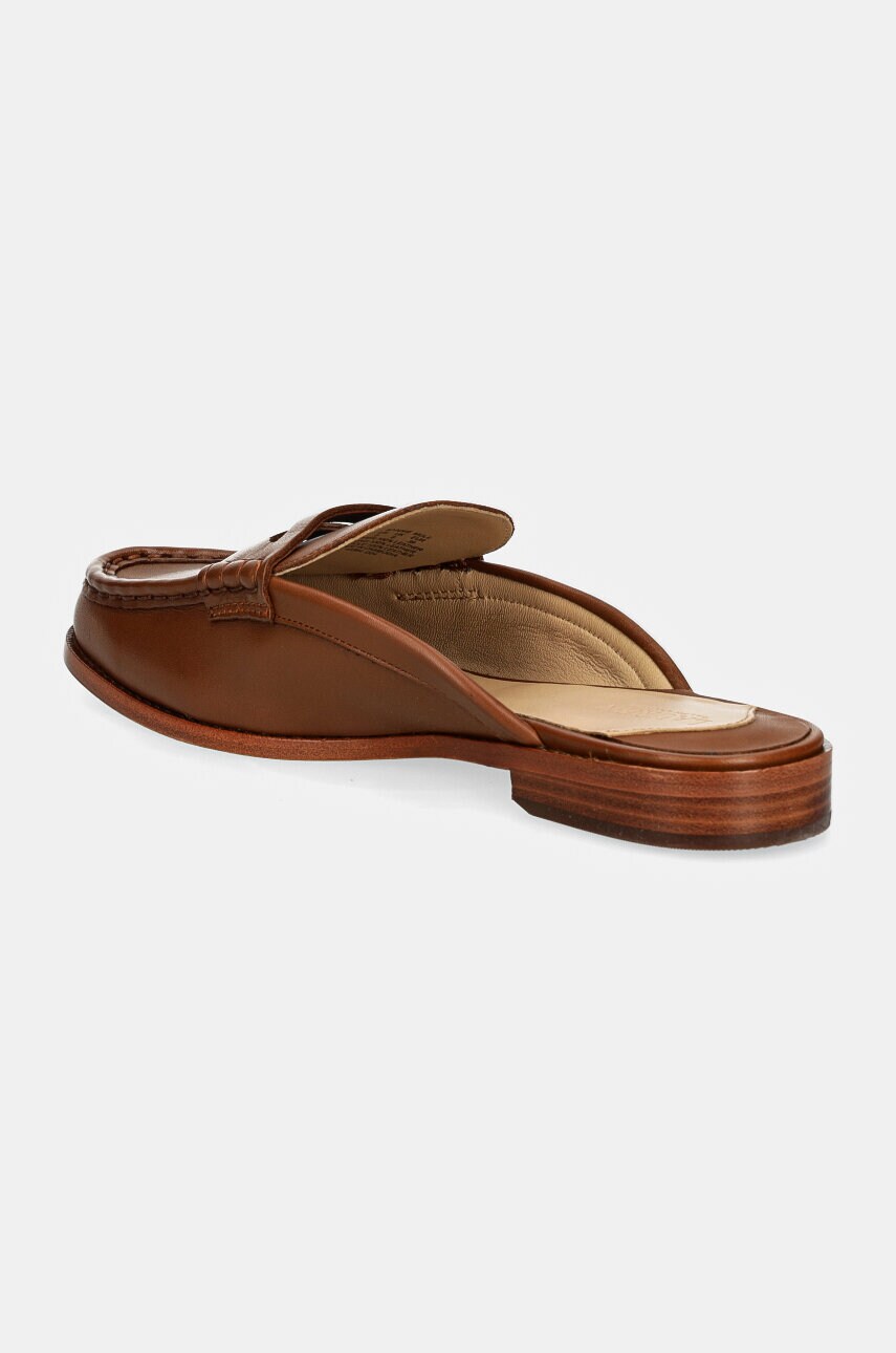 Lauren Ralph Lauren bőr papucs Wynnie Mule barna, női, 802943791002 termék 2. képe