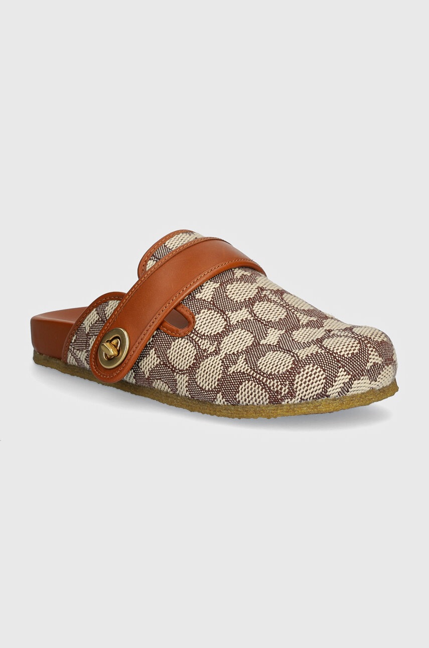 Coach papuci Blake femei, culoarea maro, CU235