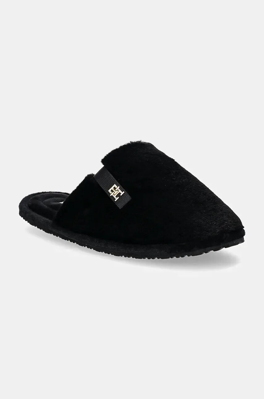 Levně Pantofle Tommy Hilfiger TH COMFORT HOME SLIPPER černá barva, FW0FW08138
