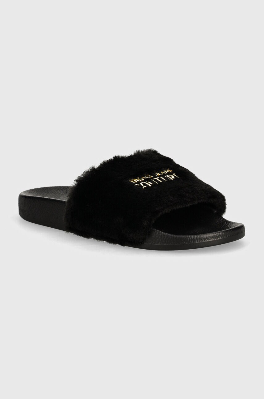 Versace Jeans Couture papuci Shelly femei, culoarea negru, 77VA3SQ4 ZS359 899