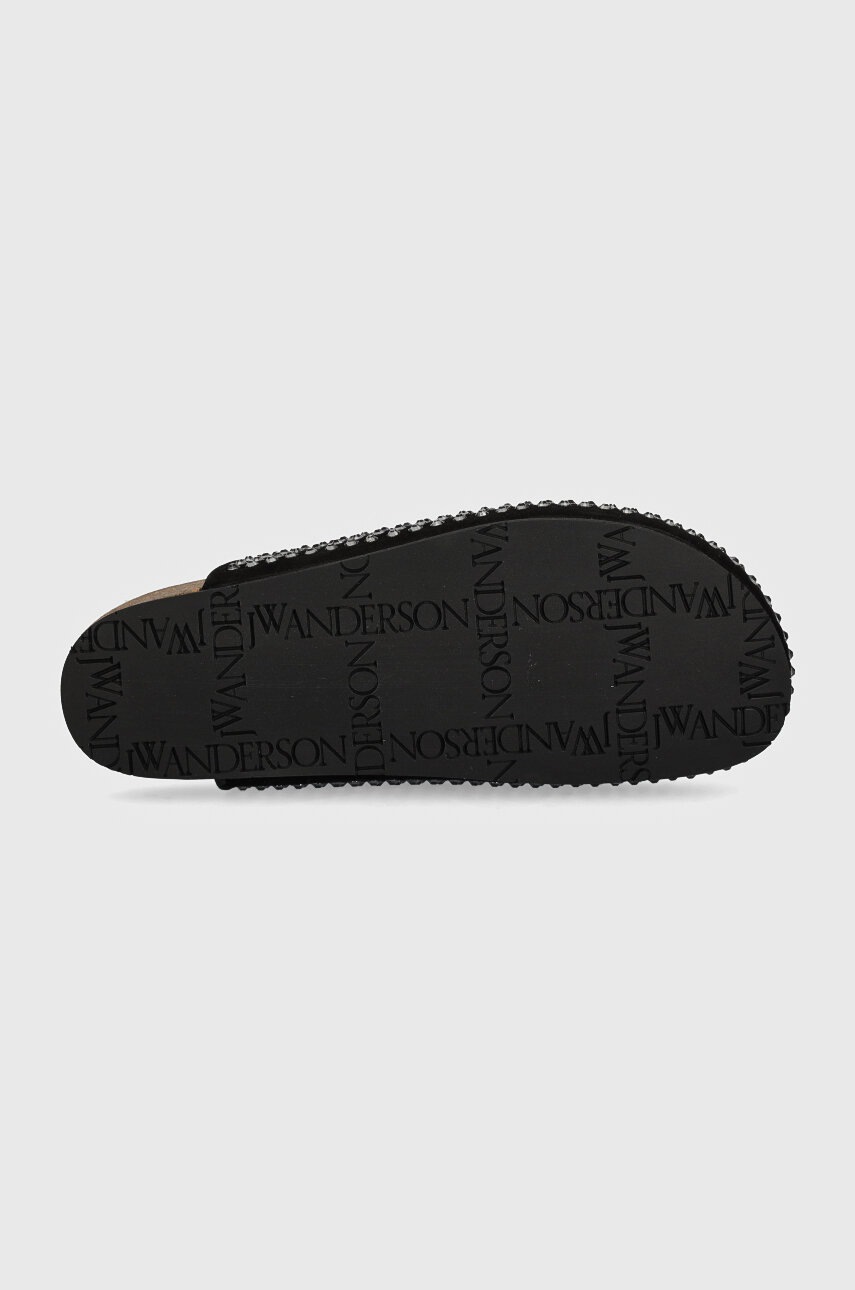 Шльопанці JW Anderson Crystal жіночі колір чорний ANW43050A 