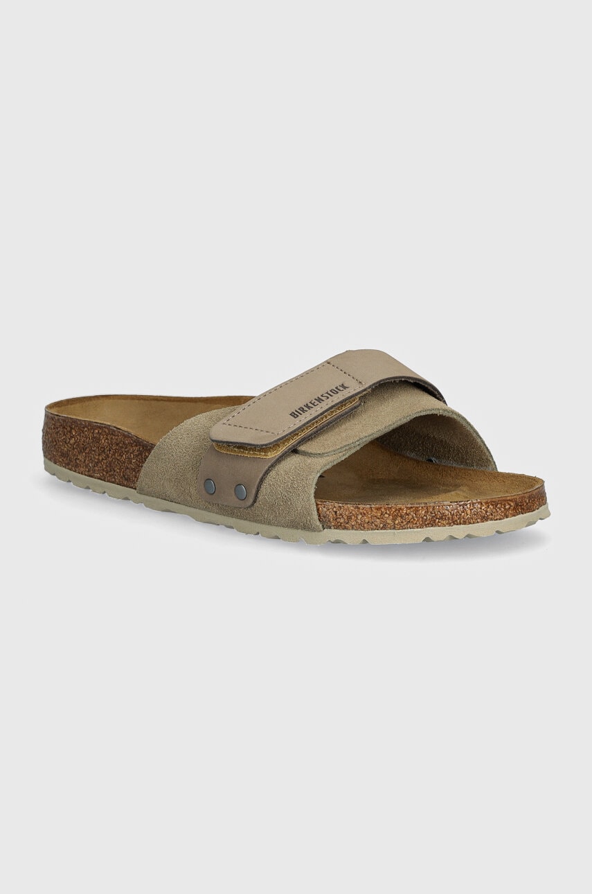 Birkenstock papuci din piele Oita femei, culoarea bej, 1028056 Birkenstock papuci din piele Oita femei, culoarea bej, 1028056