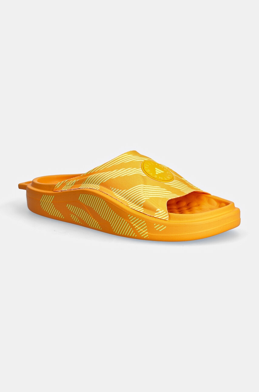 adidas by Stella McCartney papuci Slide femei, culoarea portocaliu, IE3412 adidas by Stella McCartney papuci Slide femei, culoarea portocaliu, IE3412