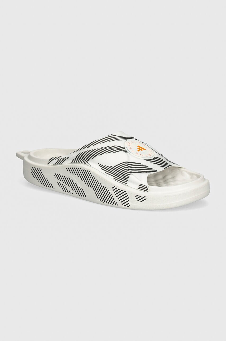 adidas by Stella McCartney papuci Slide femei, culoarea alb, IE8769