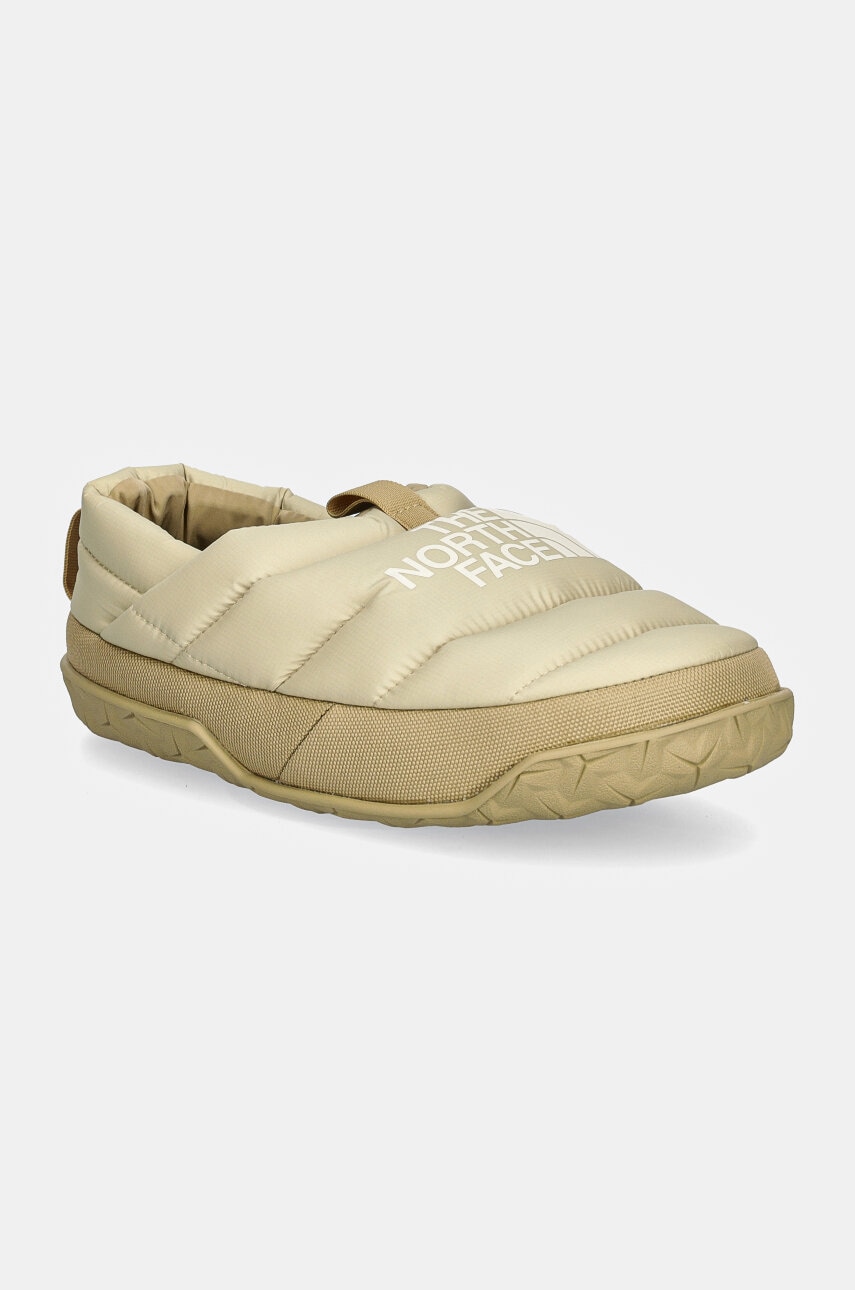 The North Face papuci de casa Nuptse Mule culoarea bej, NF0A5G2BPV61 The North Face papuci de casa Nuptse Mule culoarea bej, NF0A5G2BPV61