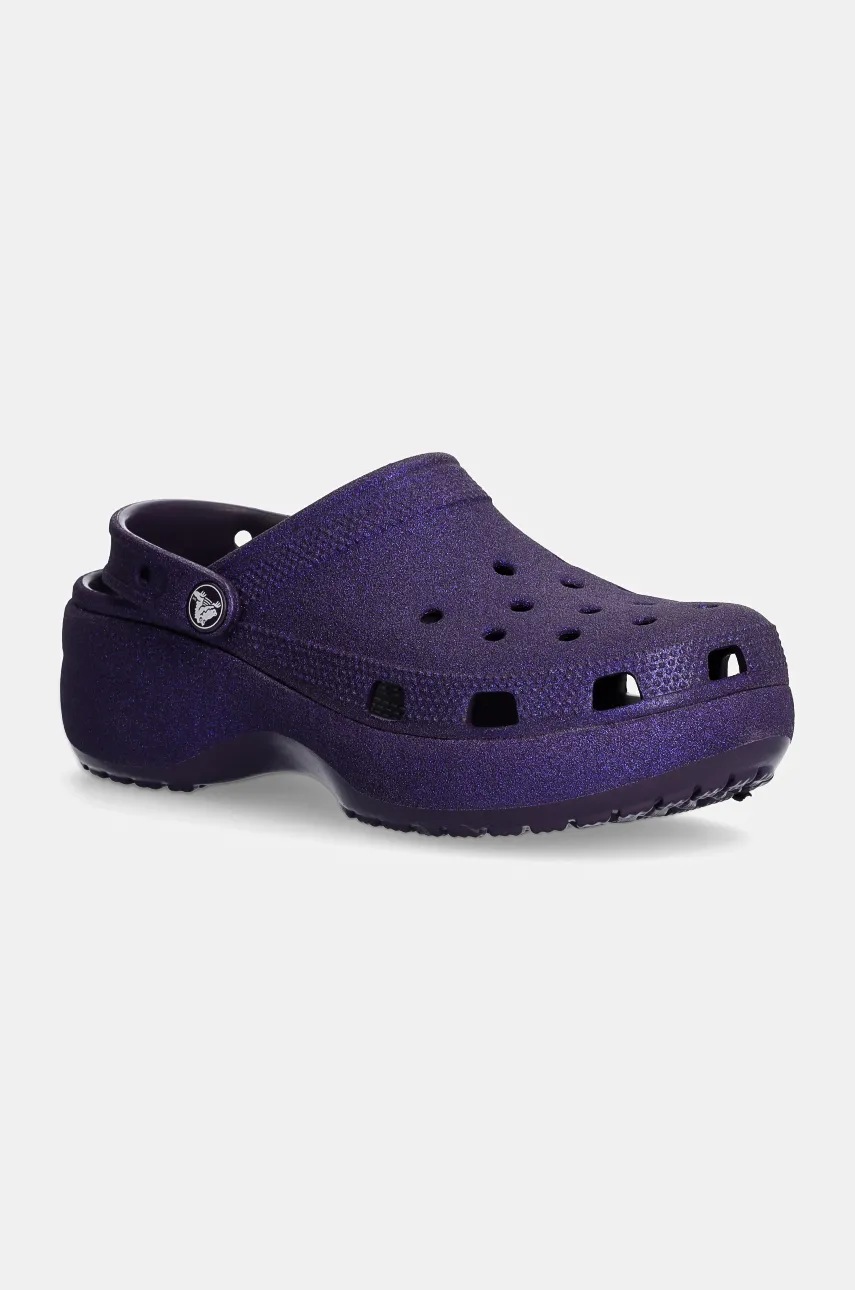 

Чехли Crocs Classic Platform Glitter Clog W в лилаво с платформа 207241, Виолетов