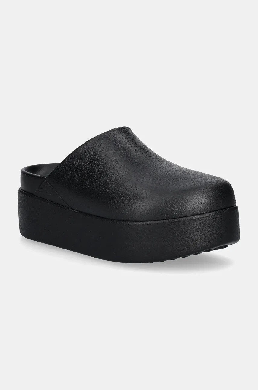 Crocs papuci Dylan Platform Clog femei, culoarea negru, cu platforma, 209869