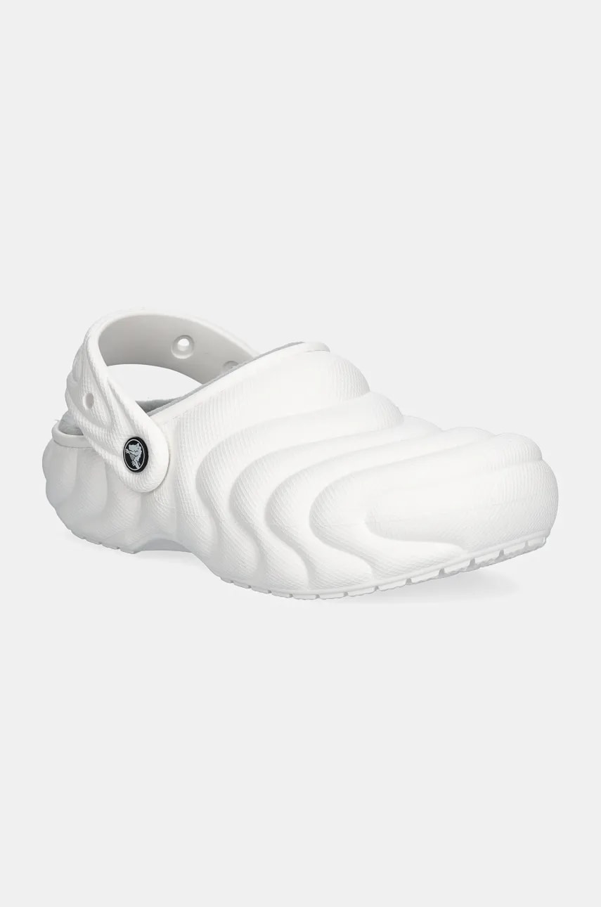 Crocs papuci Classic Lined Overpuff Clog femei, culoarea alb, 210059 Crocs papuci Classic Lined Overpuff Clog femei, culoarea alb, 210059
