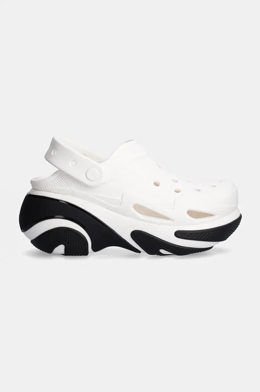 Шлепанцы Crocs Bubble Crush Clog женские цвет белый на платформе 210061 Шлепанцы Crocs Bubble Crush Clog женские цвет белый на платформе 210061