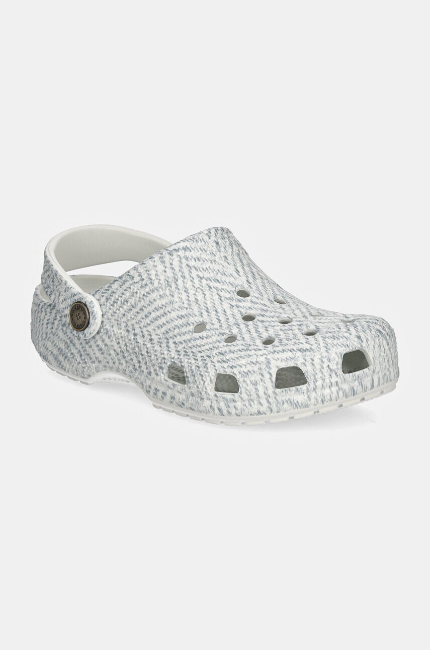 Crocs papuci Crocsclassic Tweed Clog femei, culoarea gri, 210403