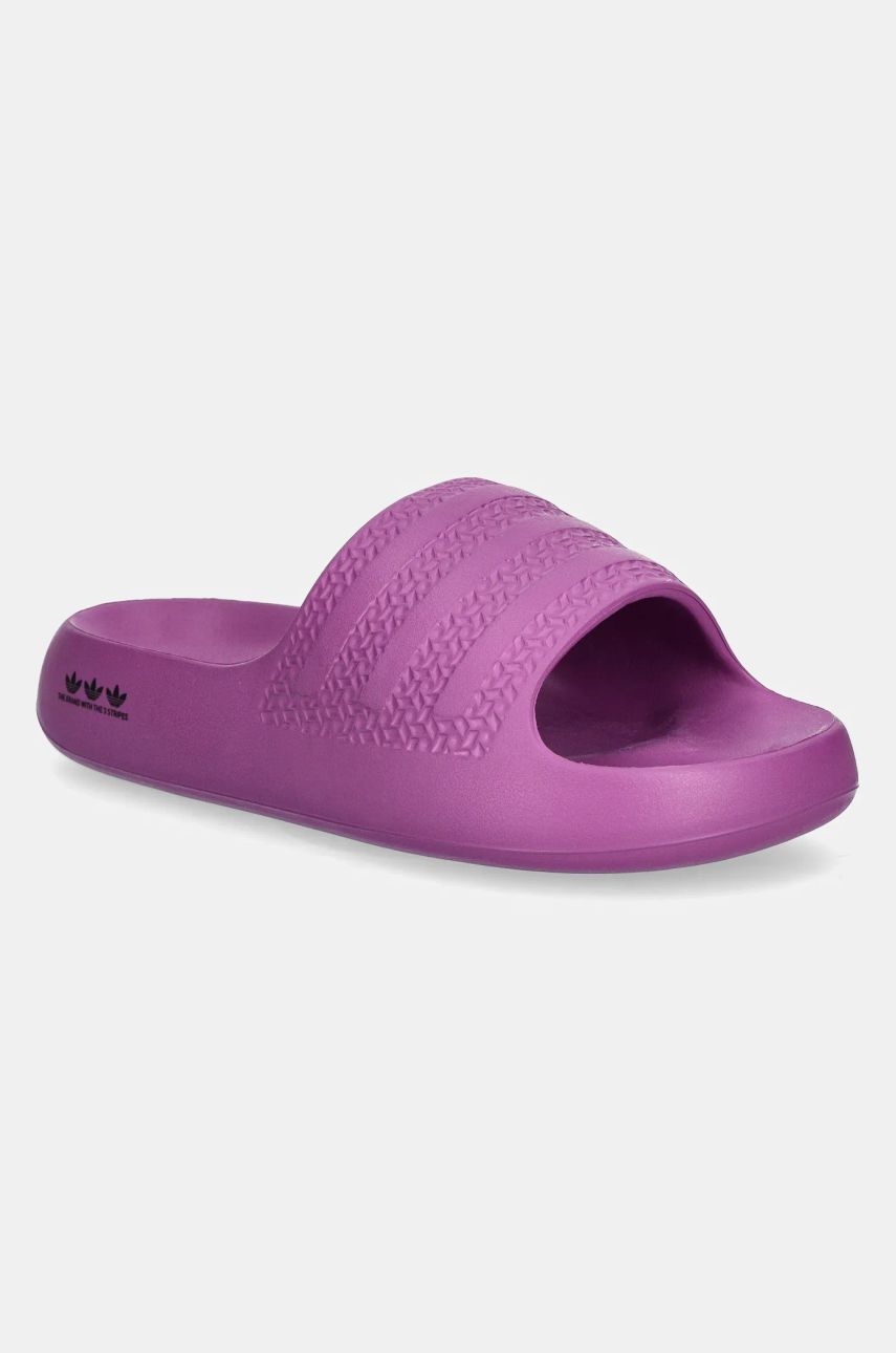 adidas Originals papuci Adilette Ayoon femei, culoarea violet, cu platforma, IF9454