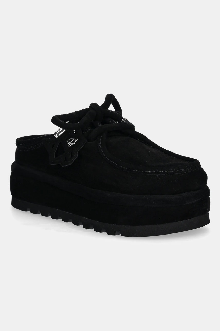 

Велурени чехли Naked Wolfe Blizzard в черно Blizzard Suede Shearling Black, Черен