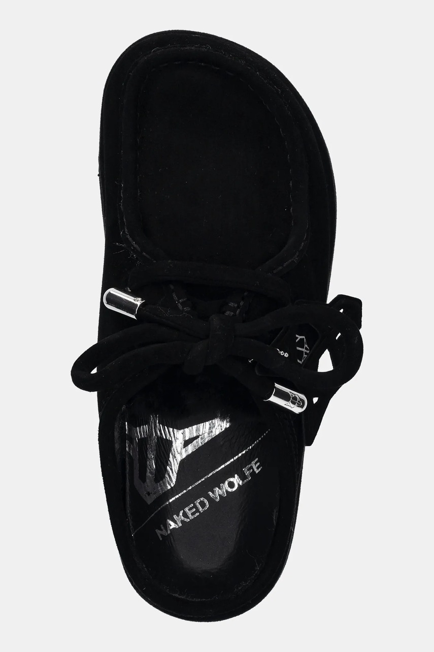 Замшеві тапочки Naked Wolfe Blizzard колір чорний Blizzard Suede Shearling Black 