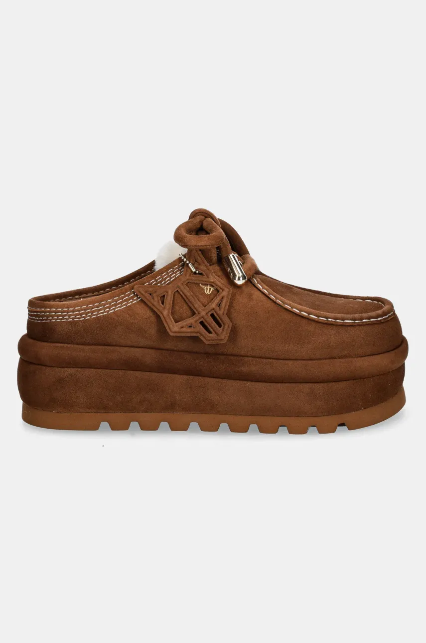 Замшевые тапочки Naked Wolfe Blizzard цвет коричневый Blizzard Suede Shearling Tan Замшевые тапочки Naked Wolfe Blizzard цвет коричневый Blizzard Suede Shearling Tan