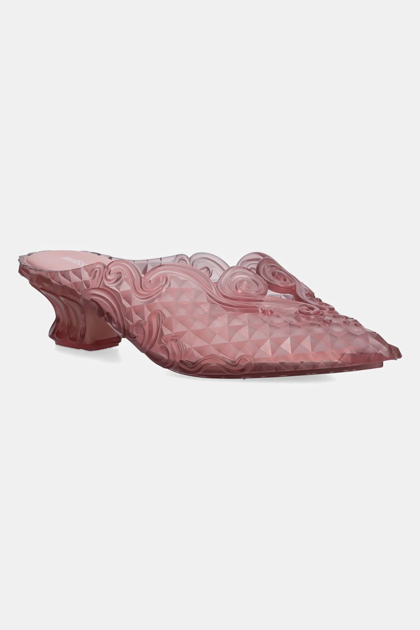 

Чехли Y/Project x Melissa Point Mules в розово с дебел ток 530PU004, Розов