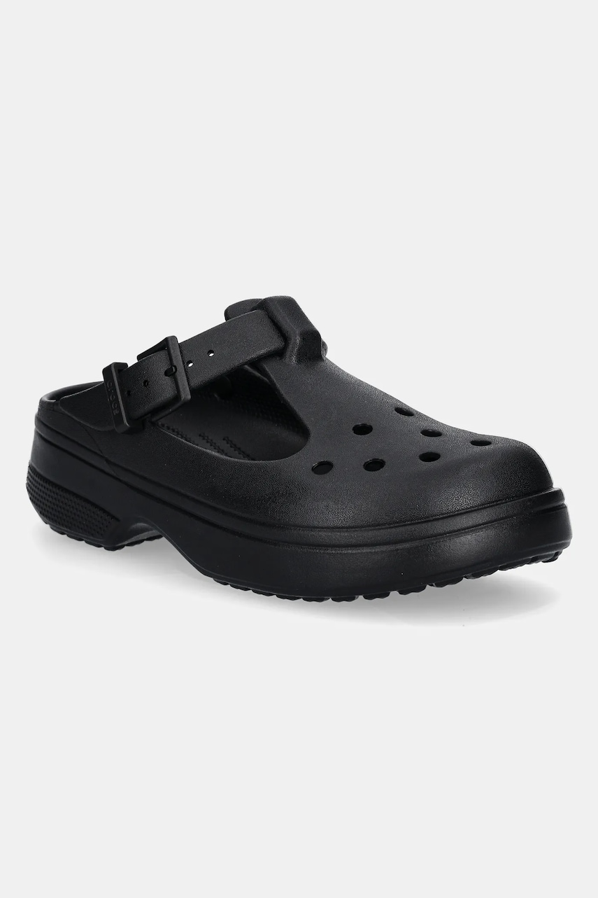 Crocs papuci Classic Mary Jane Clog femei, culoarea negru, 210581