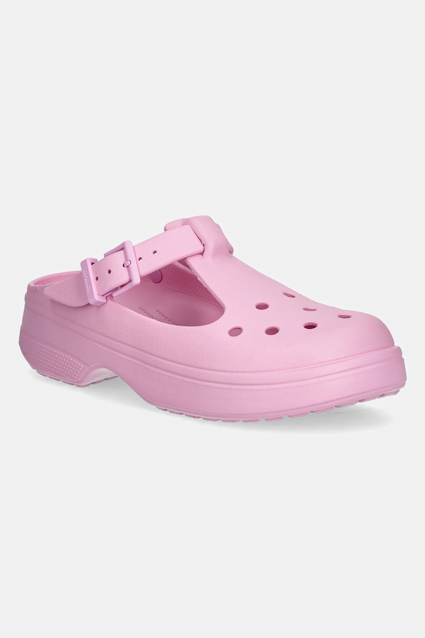 Crocs papuci Classic Mary Jane Clog femei, culoarea roz, 210581 Crocs papuci Classic Mary Jane Clog femei, culoarea roz, 210581
