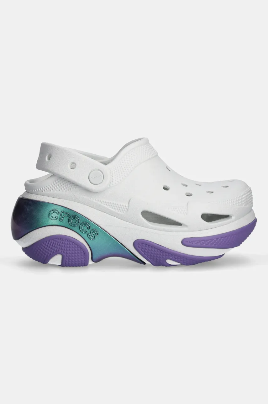 Шлепанцы Crocs Bubble Crush Reflector Clog женские цвет белый на платформе 210743 Шлепанцы Crocs Bubble Crush Reflector Clog женские цвет белый на платформе 210743