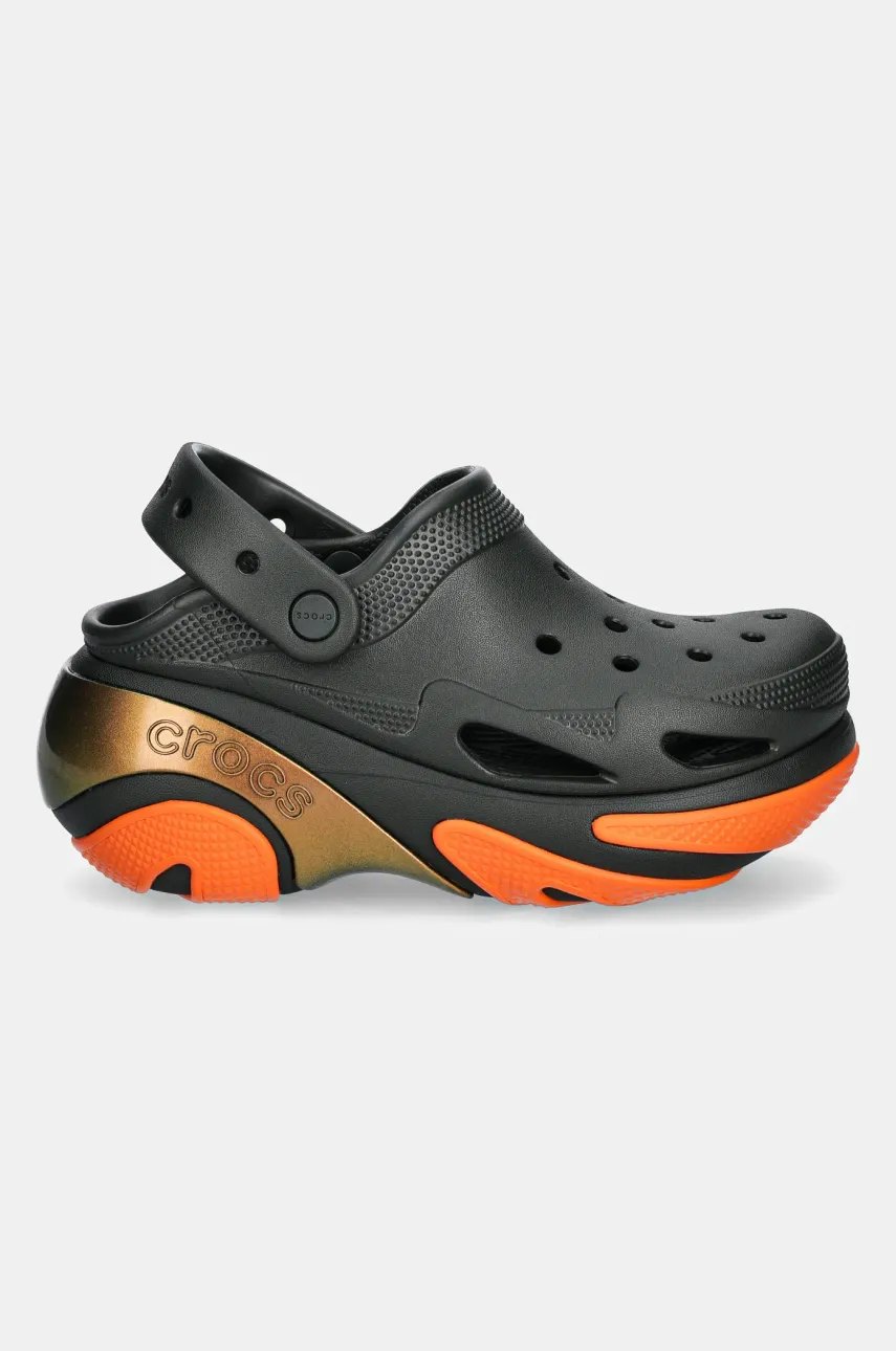 Шлепанцы Crocs Bubble Crush Reflector Clog женские цвет зелёный на платформе 210743 Шлепанцы Crocs Bubble Crush Reflector Clog женские цвет зелёный на платформе 210743