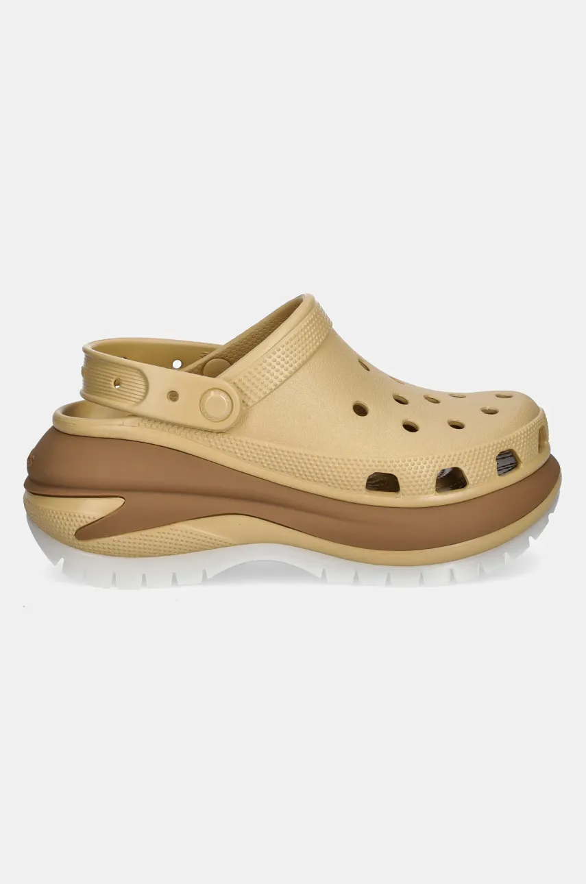 Шлепанцы Crocs Mega Crush Matte Clog женские цвет бежевый на платформе 210749 Шлепанцы Crocs Mega Crush Matte Clog женские цвет бежевый на платформе 210749