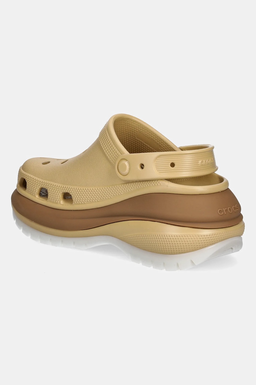 Crocs papucs Mega Crush Matte Clog bézs, női, platformos, 210749 termék 2. képe