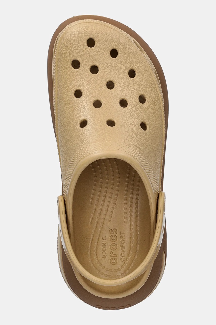 Παντόφλες Crocs Mega Crush Matte Clog χρώμα: μπεζ, 210749 φωτογραφία