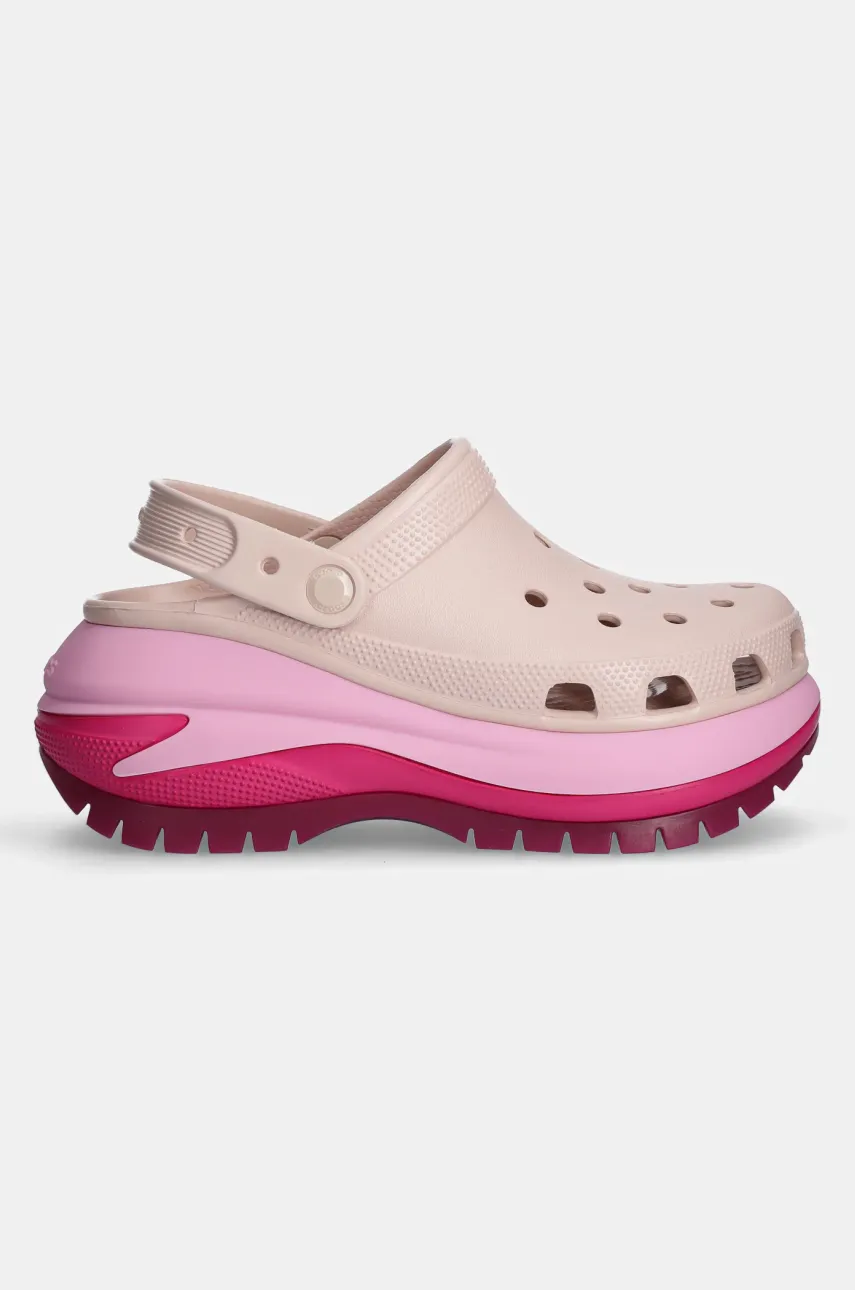 Шлепанцы Crocs Mega Crush Matte Clog женские цвет розовый на платформе 210749 Шлепанцы Crocs Mega Crush Matte Clog женские цвет розовый на платформе 210749