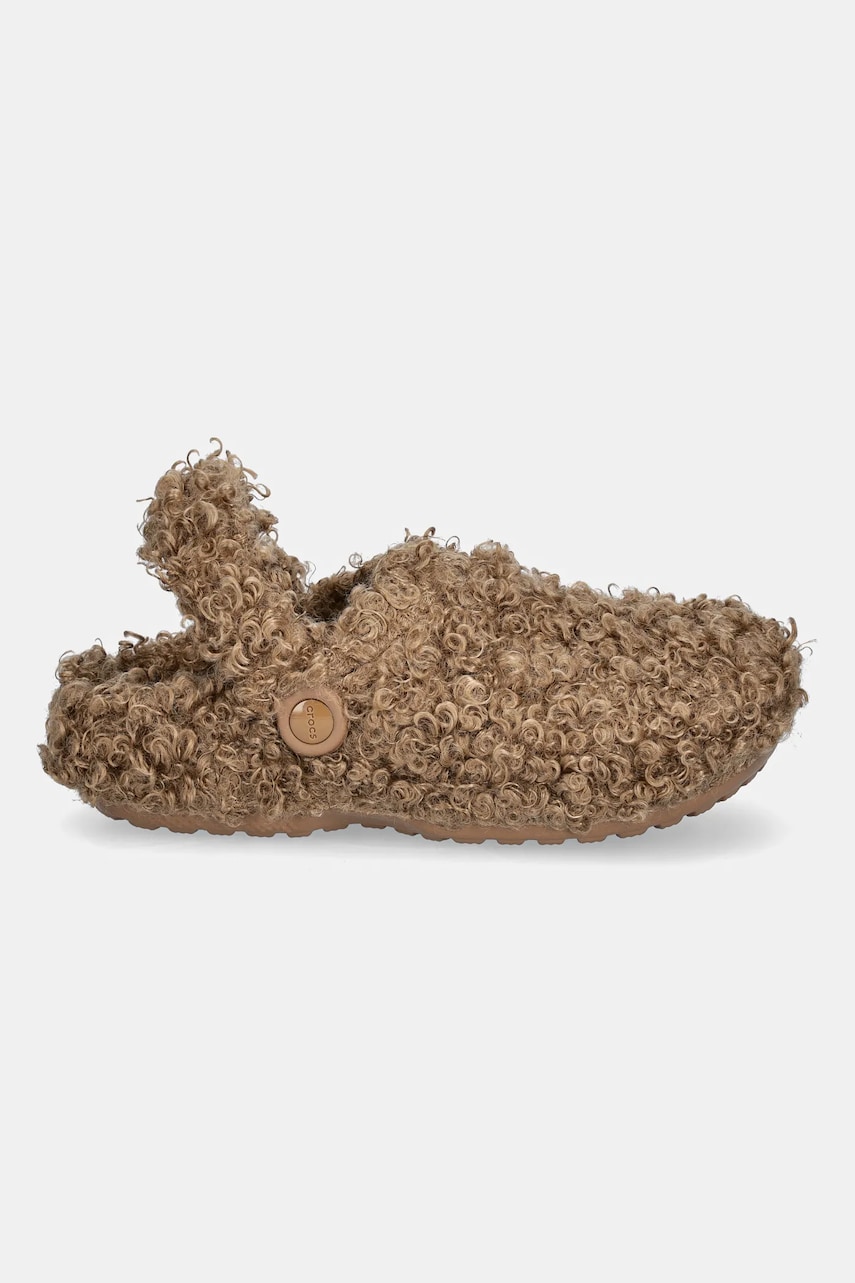 Тапки Crocs Classic Doodle Fur Lined Clog цвет бежевый 210849 Тапки Crocs Classic Doodle Fur Lined Clog цвет бежевый 210849