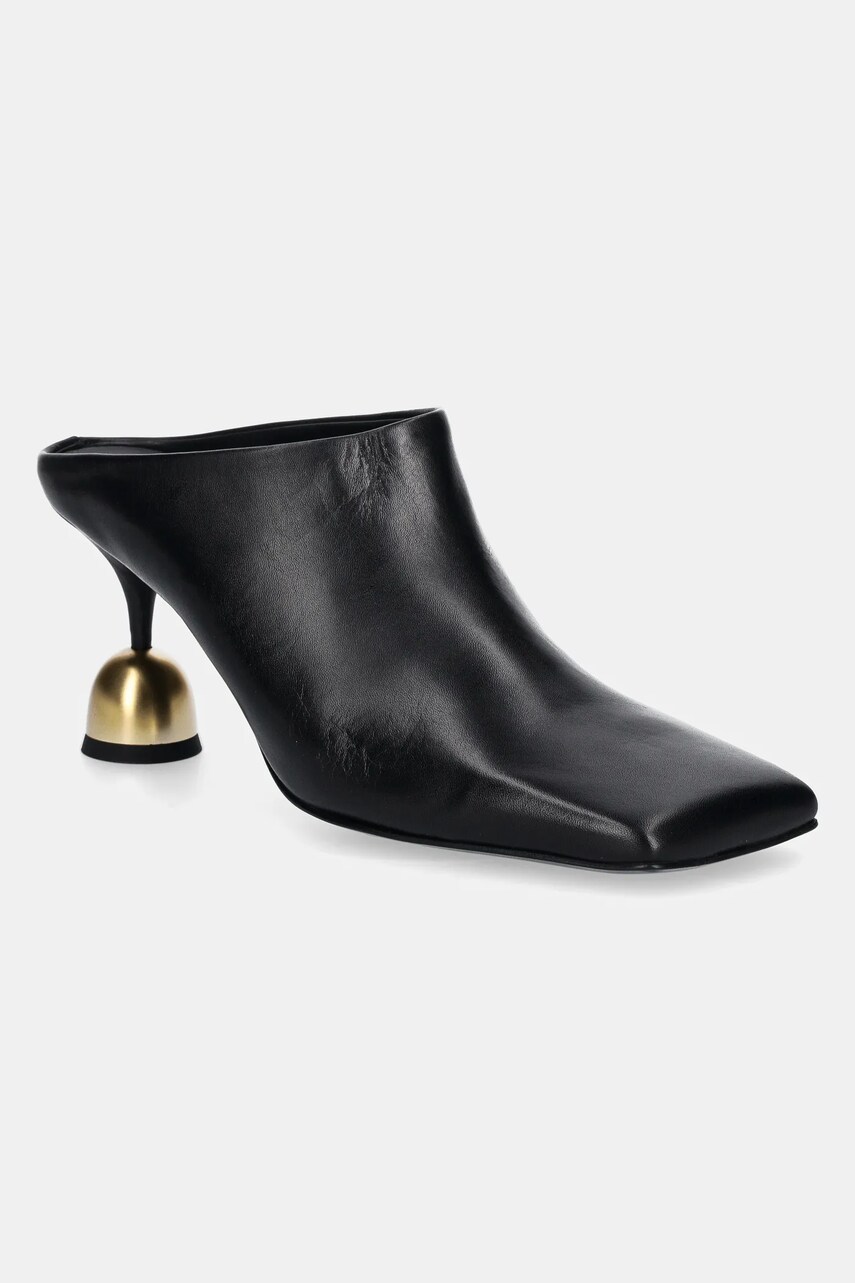 Vanda Novak slapi de piele Donna femei, culoarea negru, cu toc drept