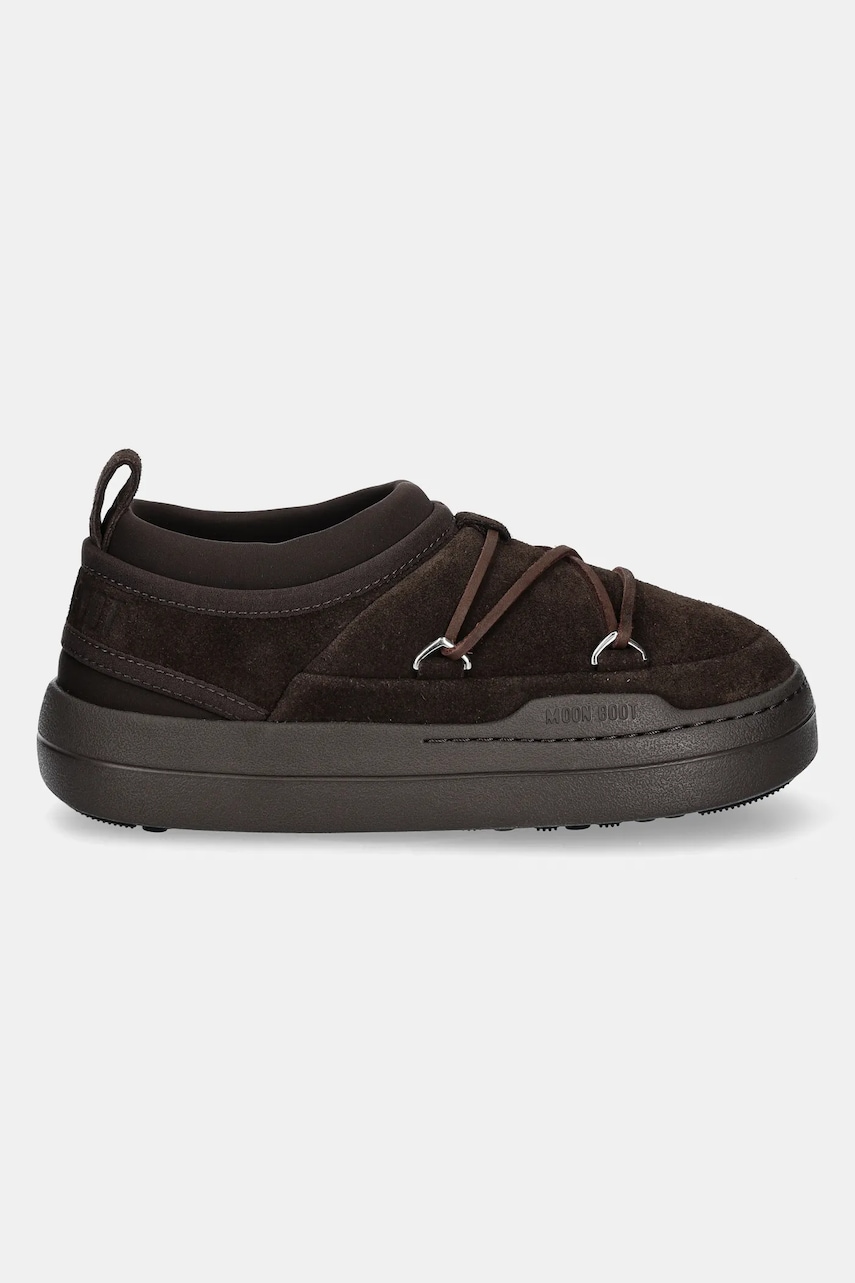 Замшевые тапочки Moon Boot MB PARK ICON SUEDE цвет коричневый 80D2470110 M010 Замшевые тапочки Moon Boot MB PARK ICON SUEDE цвет коричневый 80D2470110 M010