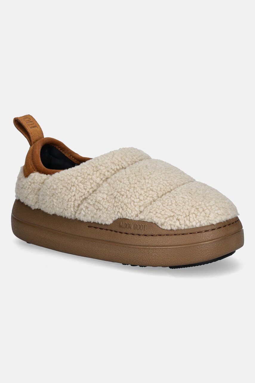 Levně Pantofle Moon Boot MB PARK PUFFER FLEECE béžová barva, 80D2470120 L007