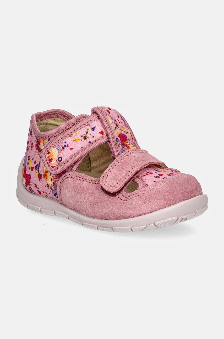 

Детски пантофи Froddo CLASSIC SLIPPERS в розово G1700400, Розов