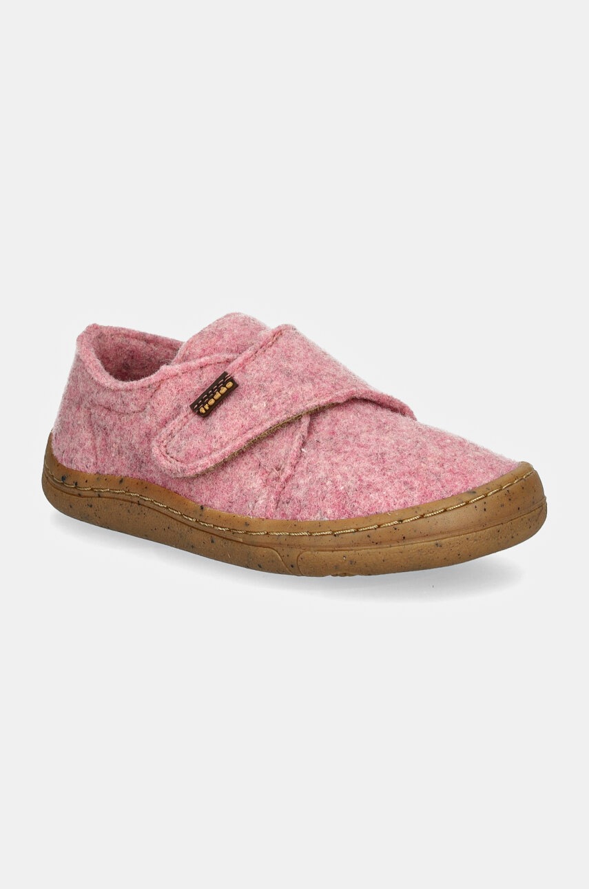 

Детски пантофи Froddo BAREFOOT WOOLY в розово G1700341, Розов