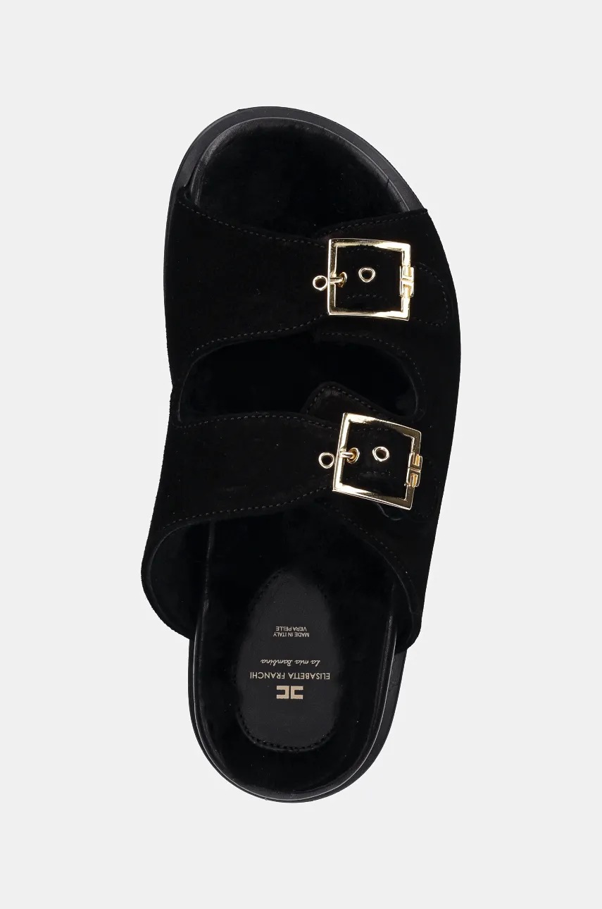 Dětské semišové pantofle Elisabetta Franchi (obrázek 4)