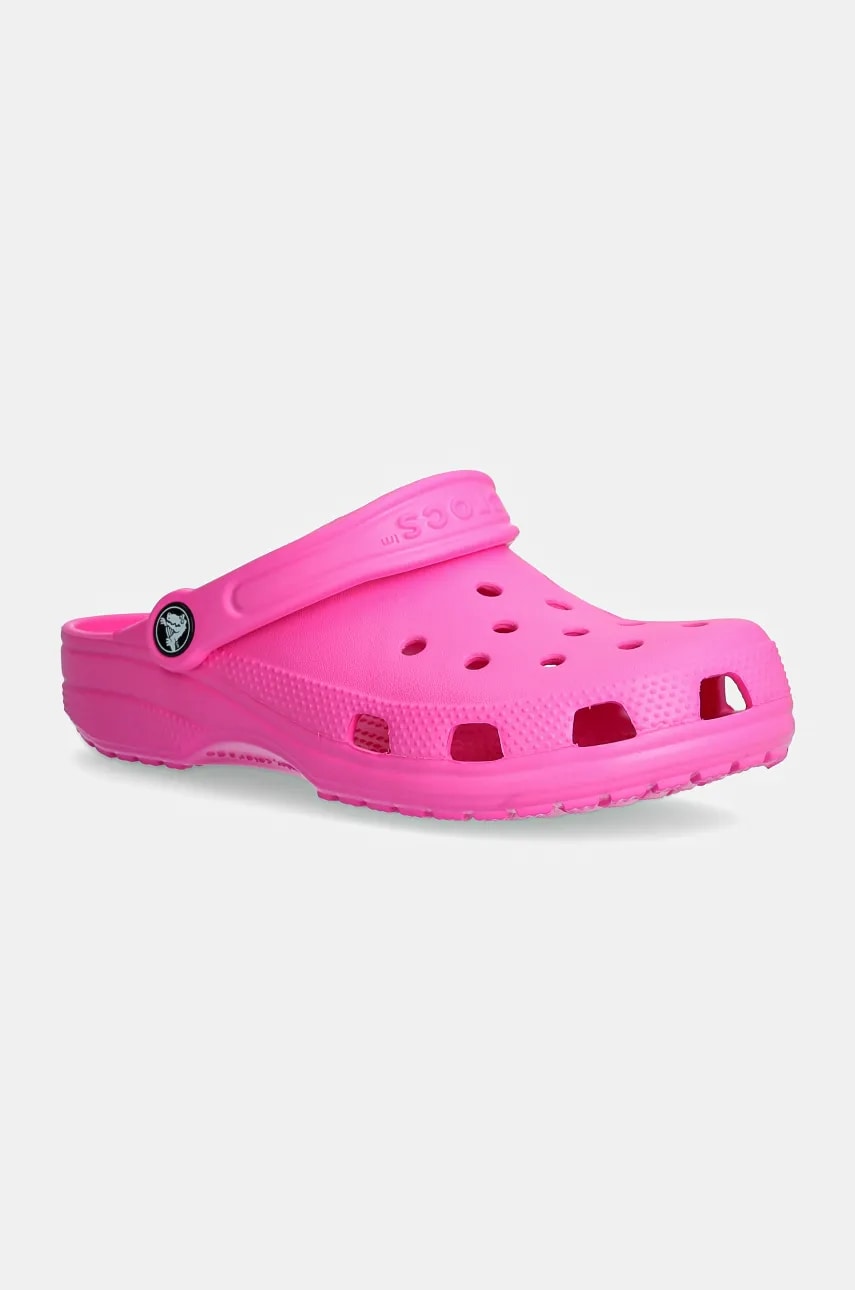 Crocs slapi copii CLASSIC CLOG culoarea roz, 206991.G Crocs slapi copii CLASSIC CLOG culoarea roz, 206991.G