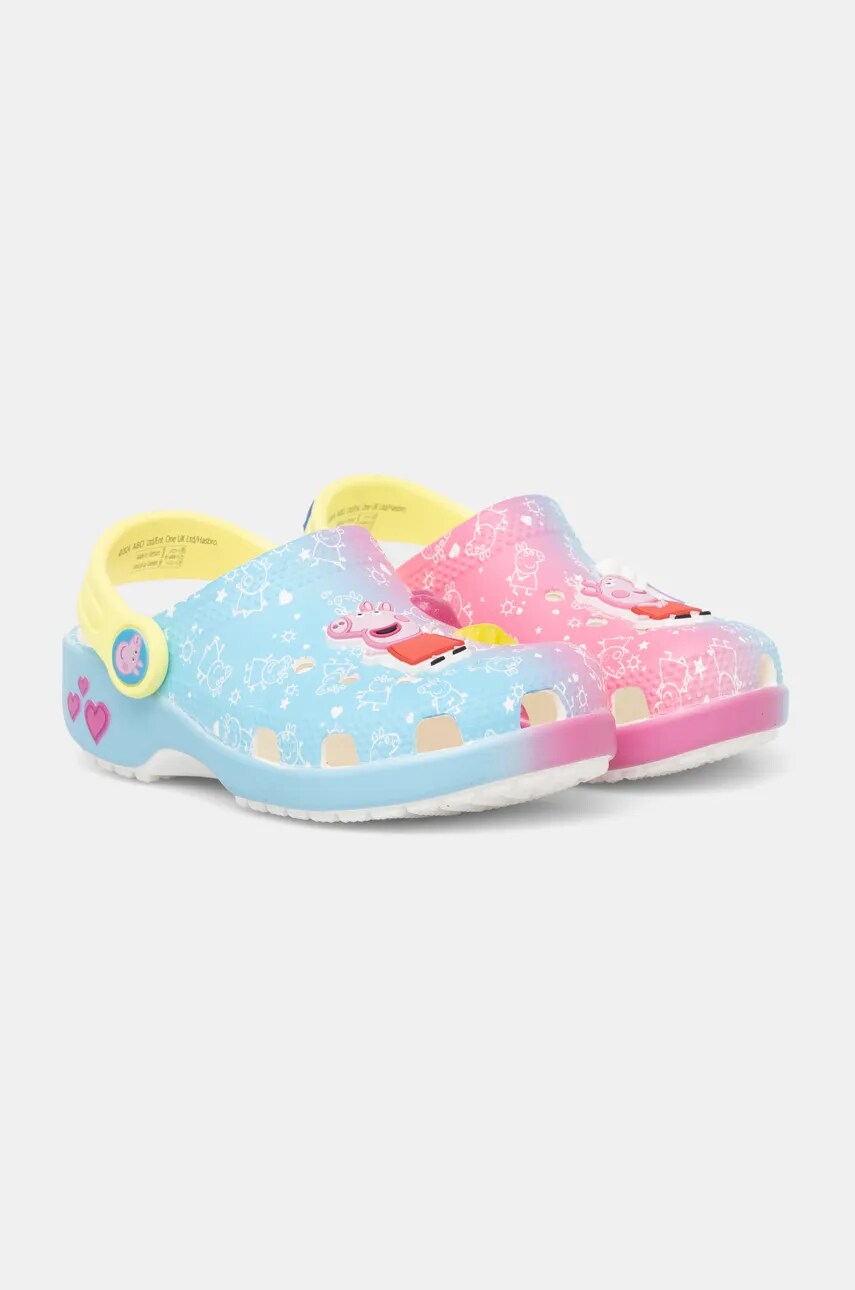 Crocs slapi copii CLASSIC PEPPA PIG CLOG culoarea roz, 210476