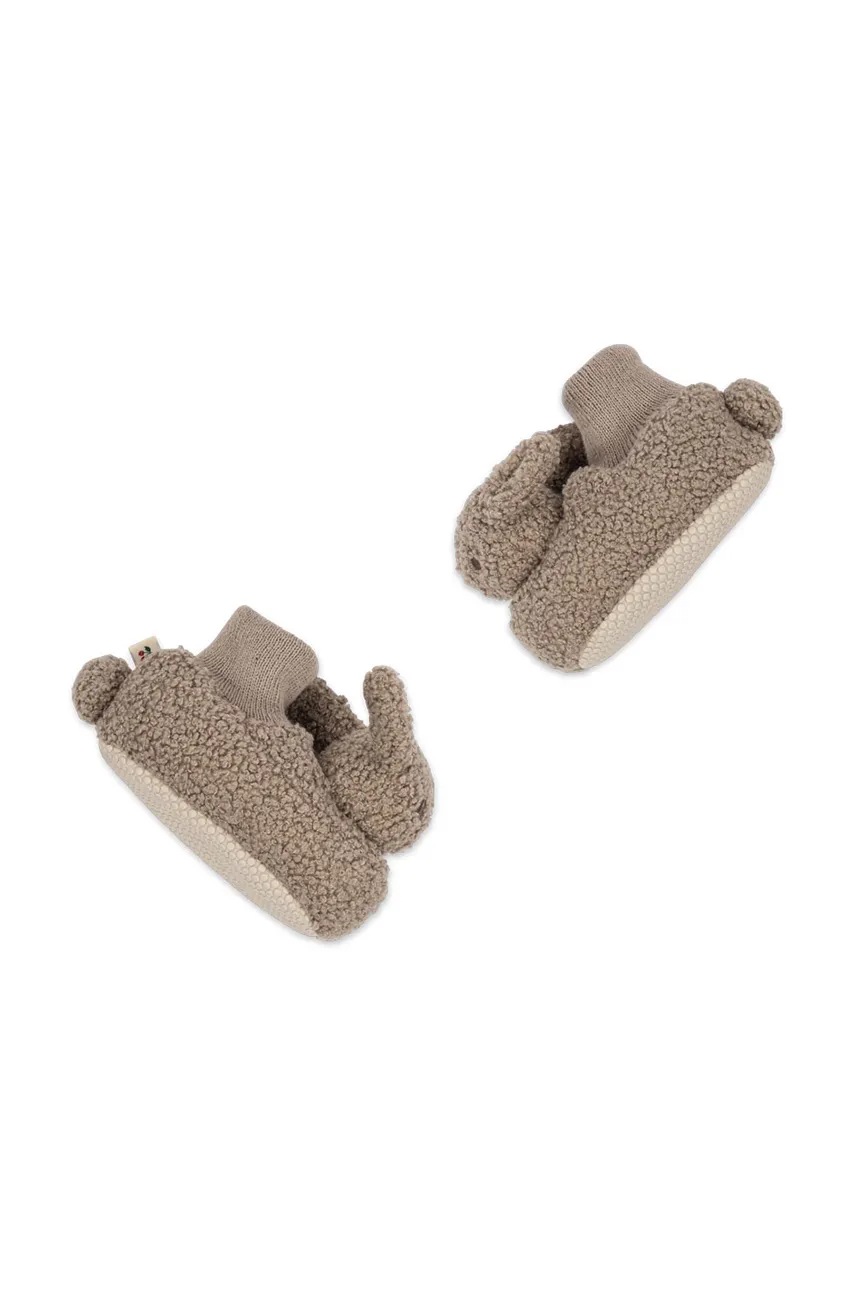 Дитячі тапочки Konges Sløjd BUNNY FOOTIES колір бежевий KS101793