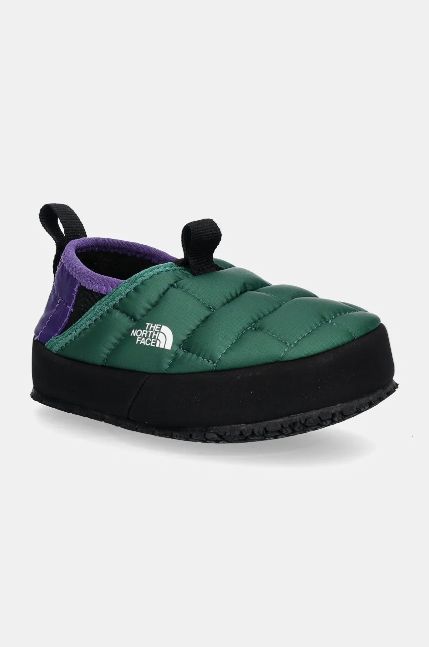 Levně Dětské papuče The North Face THERMOBALL TRACTION MULE II zelená barva, NF0A39UX8JI1
