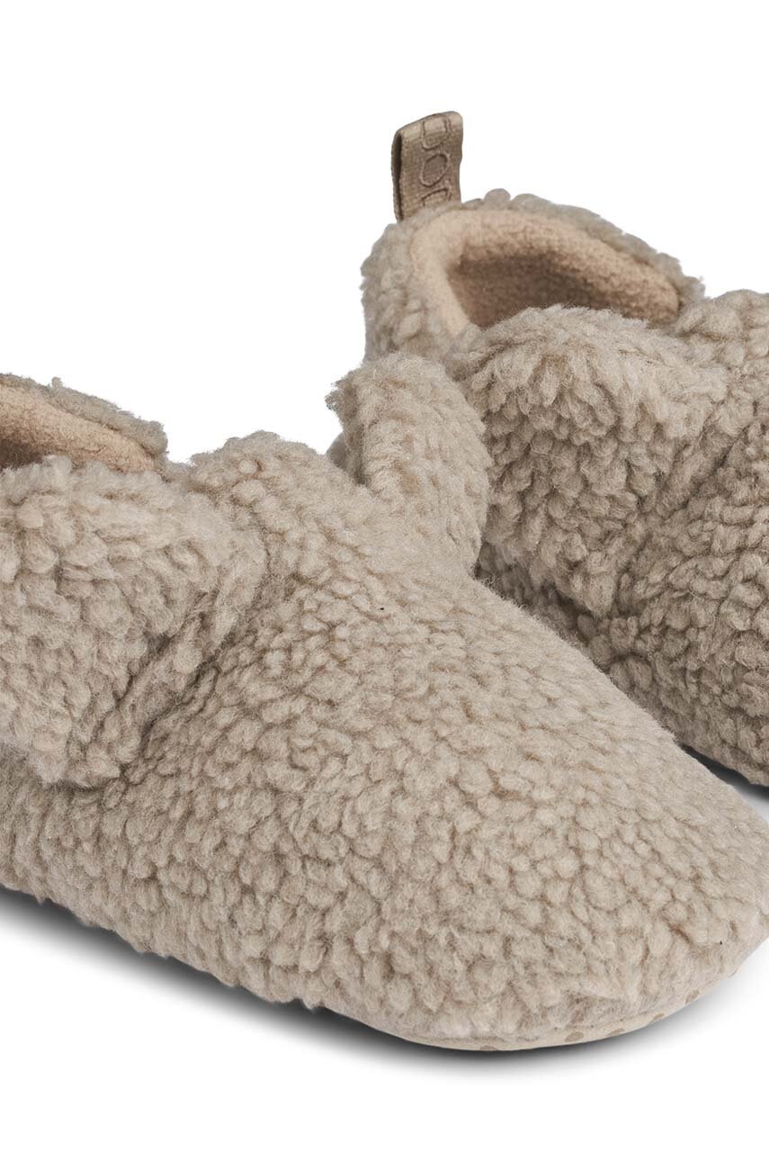 Детские тапки Liewood Maui Pile Slipper цвет бежевый LW19239 Детские тапки Liewood Maui Pile Slipper цвет бежевый LW19239
