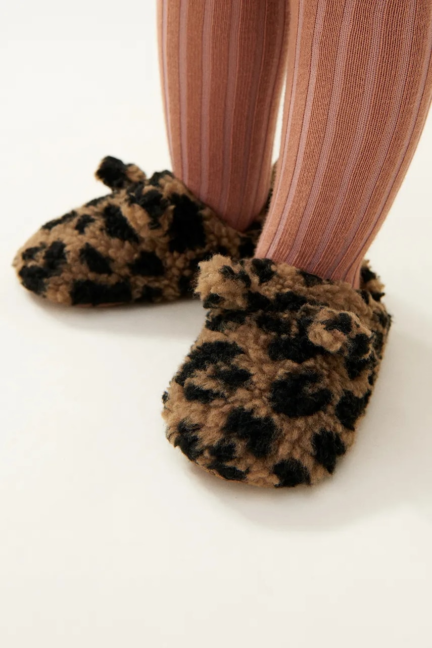 Liewood papuci copii Maui Pile Slipper culoarea bej, LW19239 Liewood papuci copii Maui Pile Slipper culoarea bej, LW19239