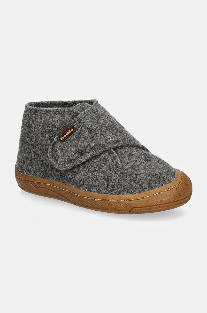 Levně Dětské papuče Froddo MINNI WOOLY šedá barva, G1700343