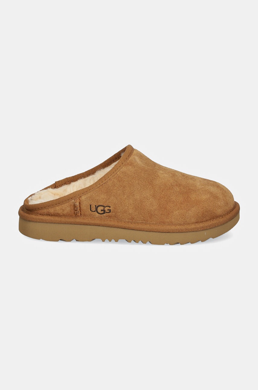 Детские замшевые тапочки UGG KIDS' CLASSIC SLIP-ON цвет коричневый 1161030K
