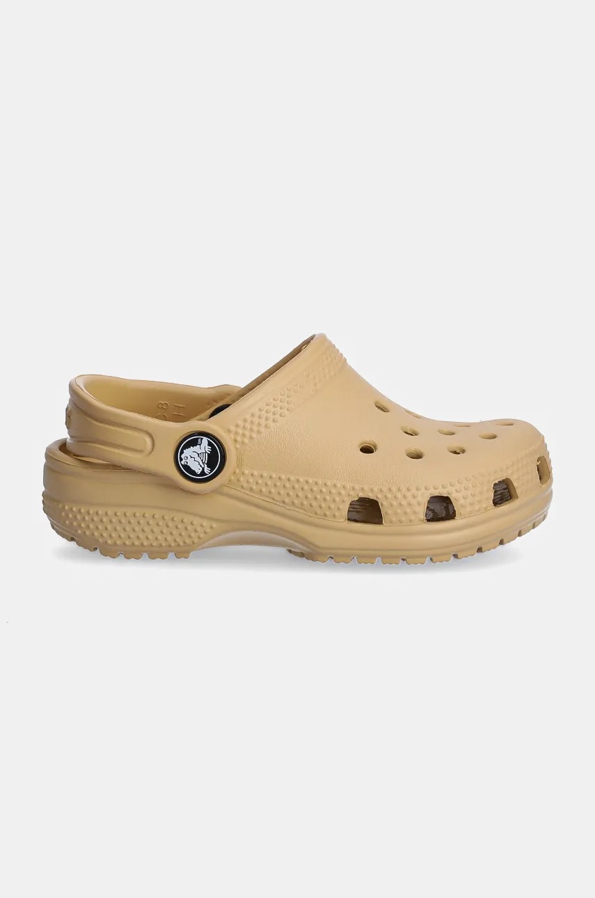 Дитячі шльопанці Crocs CLASSIC CLOG колір бежевий 206990