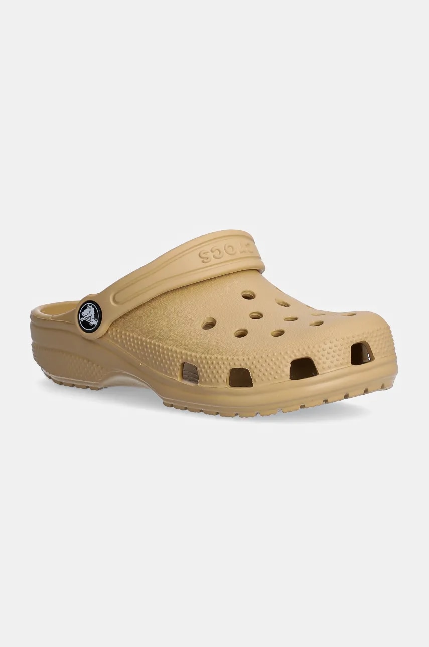 Crocs slapi copii CLASSIC CLOG culoarea bej, 206991 Crocs slapi copii CLASSIC CLOG culoarea bej, 206991